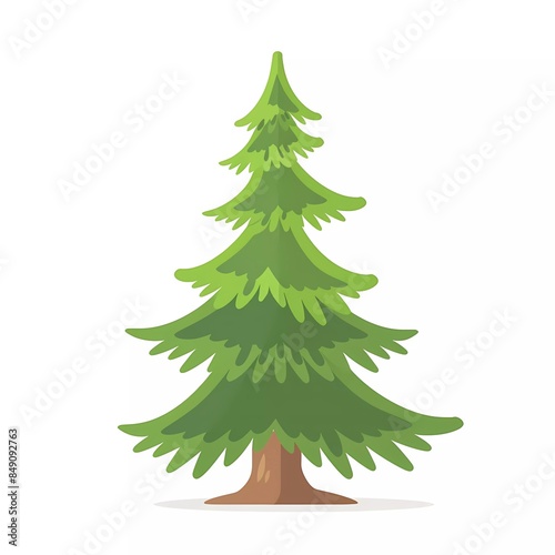 spruce tree icon in flat design style on white background.
