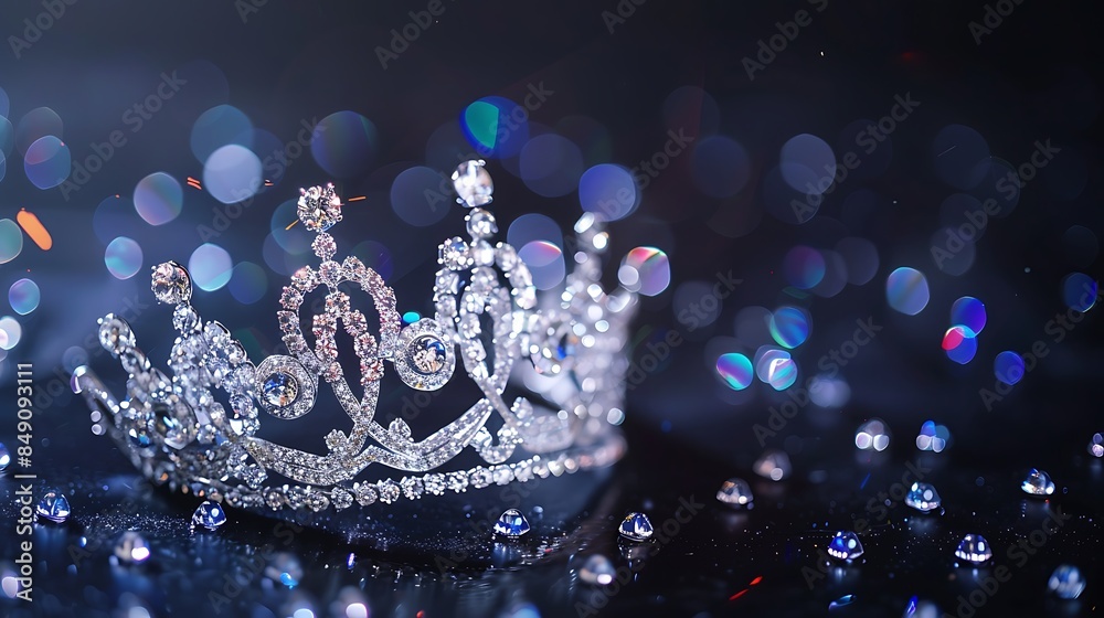 Diamond Silver Crown for Miss Pageant Beauty Contest Crystal Tiara ...