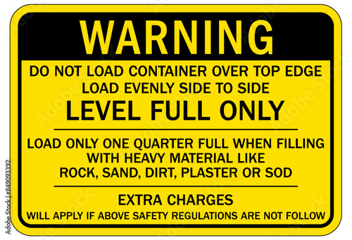 Wallpaper Mural Dumpster sign do not load container over top edge, load evenly side to side. Level full only Torontodigital.ca