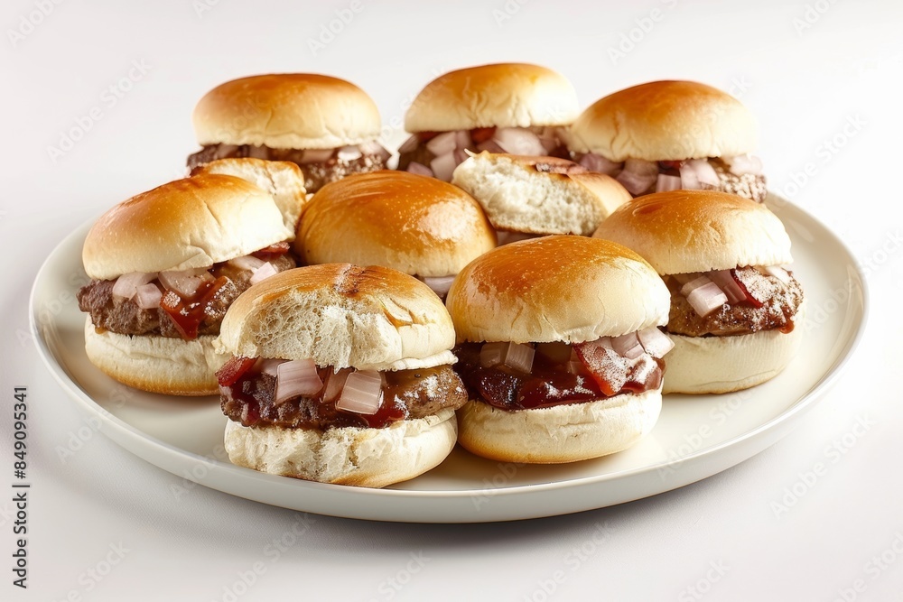 Delectable BBQ Burger Bites with Tender Ground Beef and Smoky Barbecue Sauce Delectable BBQ Burger Bites with Tender Ground Beef and Smoky Barbecue Sauce