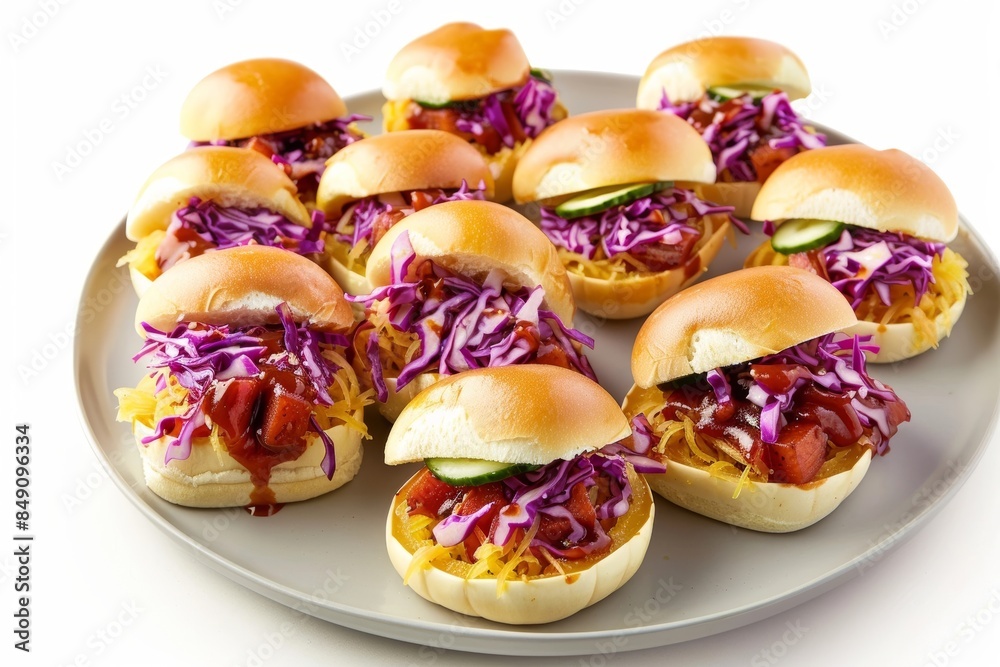 BBQ Spaghetti Squash Sliders with Crunchy Red Cabbage Slaw BBQ Spaghetti Squash Sliders with Crunchy Red Cabbage Slaw