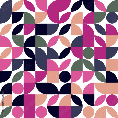 Bauhaus style pattern, seamless, vector