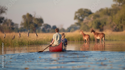 A peaceful mokoro canoe jou...