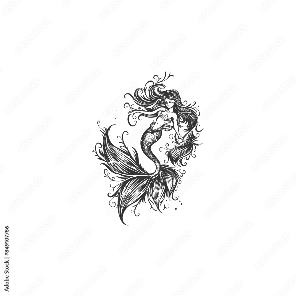 Fototapeta premium Mermaid design vector illustration