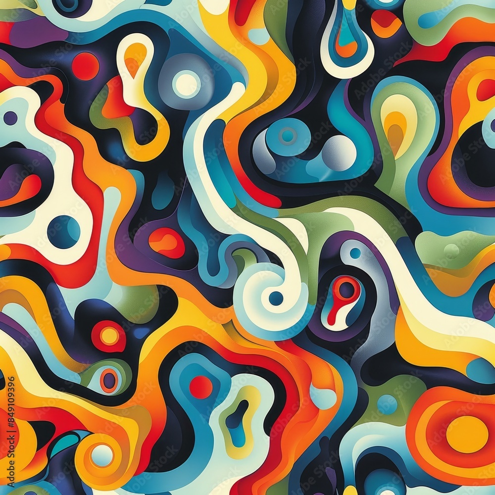Abstract background illustration in the style of the 70s Abstract background illustration in the style of the 70s