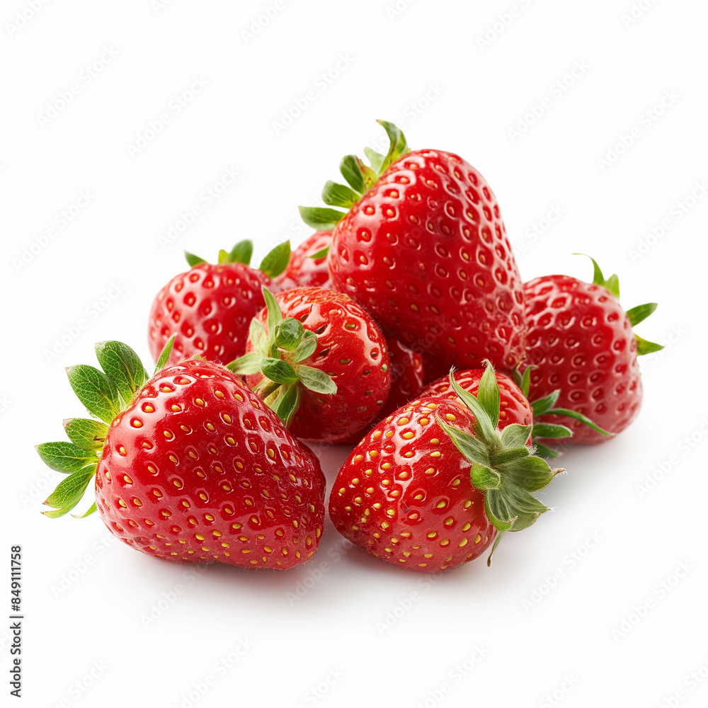 strawberry fruit, on white background strawberry fruit, on white background