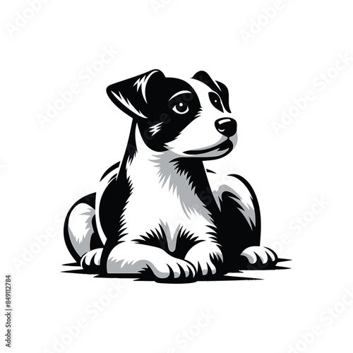 Dog Silhouette vector file.
