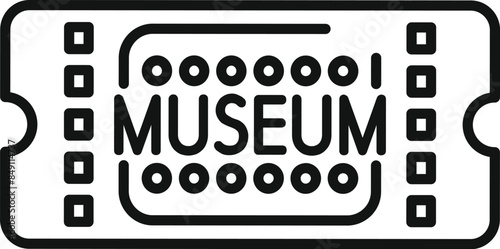 Museum ticket allowing access to cultural and historical artifacts