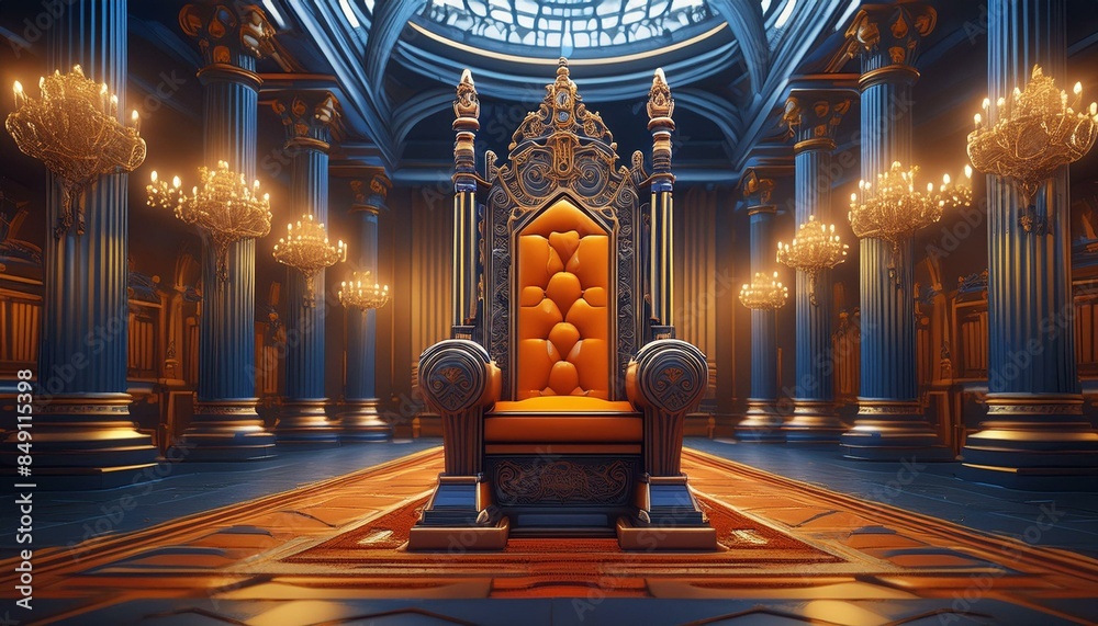 Obraz premium The Majesty of Vacancy: Adorned Throne Hall