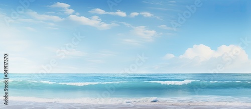 The clear Sea landscape. Creative banner. Copyspace image © HN Works