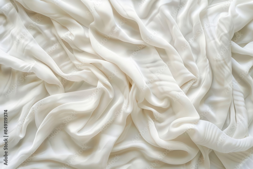 soft rippled white fabric texture unmade bed sheet closeup abstract background photo soft rippled white fabric texture unmade bed sheet closeup abstract background photo