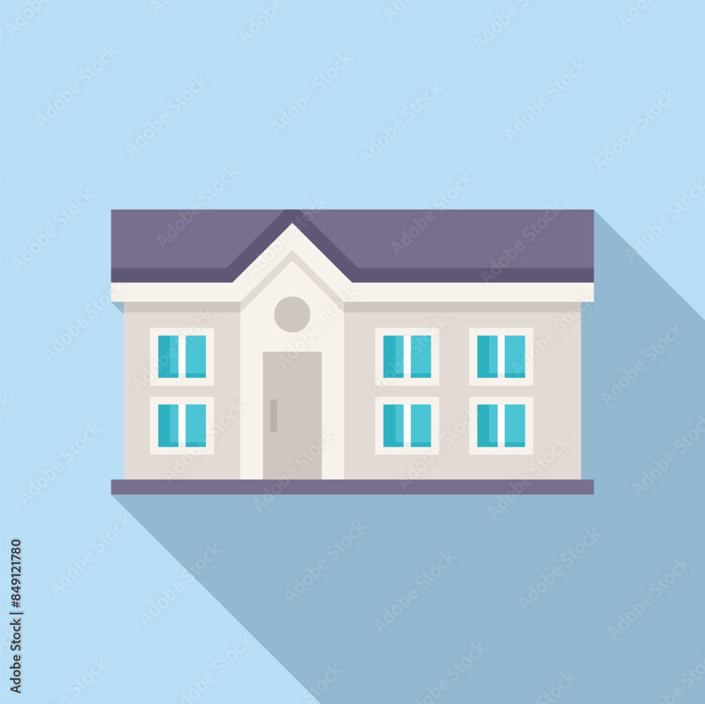 Modern suburban house is standing in the suburbs Modern suburban house is standing in the suburbs