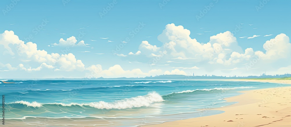 Obraz premium Ummer beach and sea with free space for your decoration. Creative banner. Copyspace image
