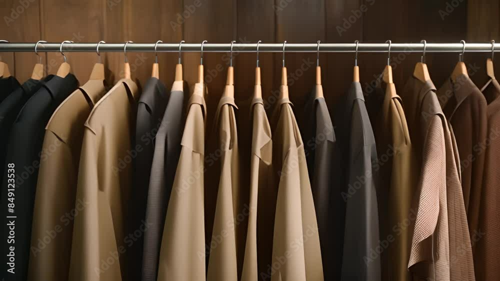 Clothing Hanging in a Closet Generative AI