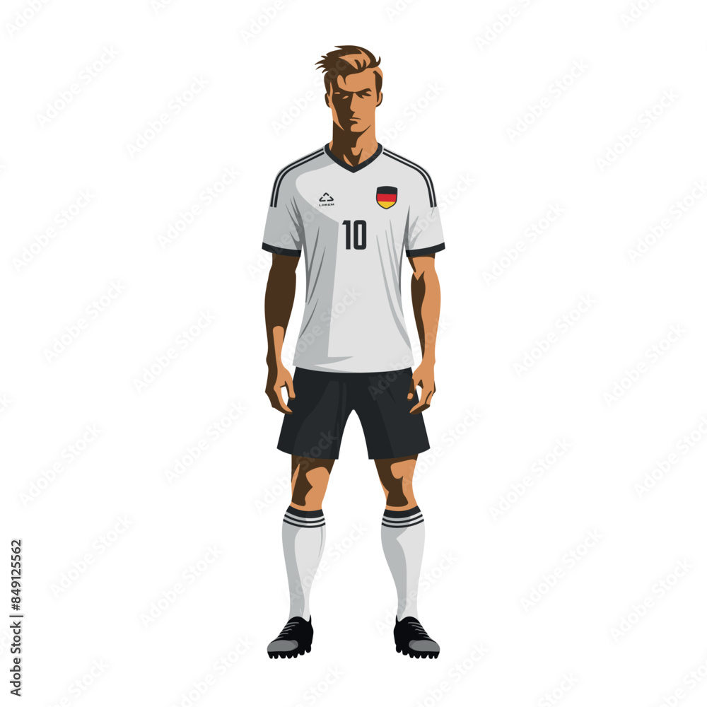 Soccer player in Germany team uniform Soccer player in Germany team uniform