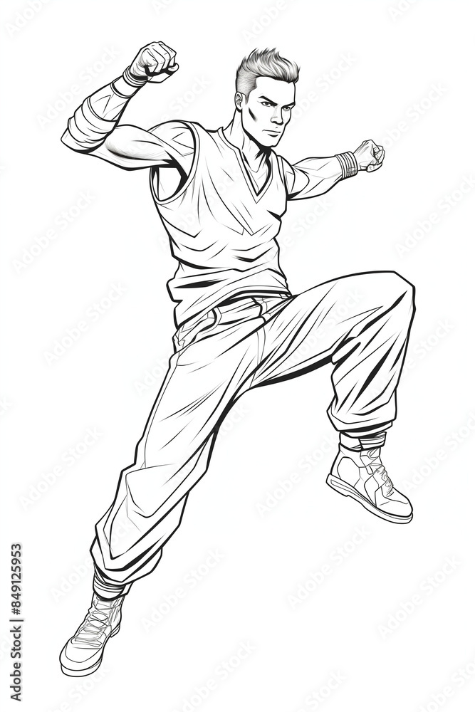Stuntman Daredevil: Coloring Page Adventure Stuntman Daredevil: Coloring Page Adventure