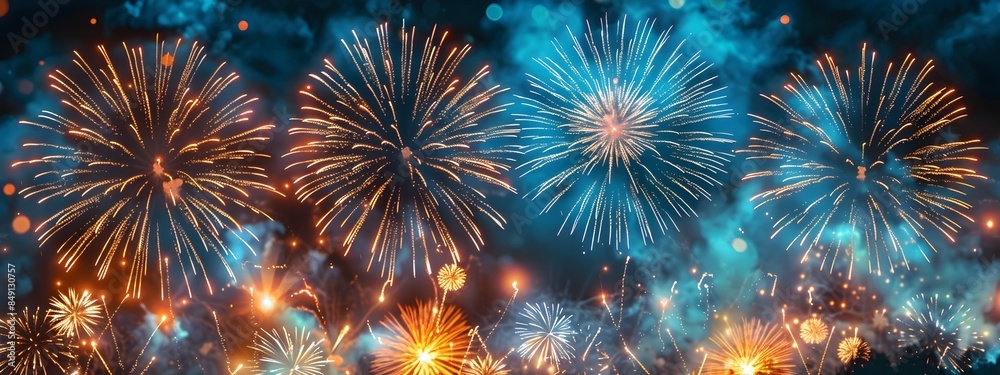 Vibrant Fireworks Display in Honor of Veterans Day