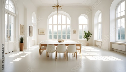white and gold theme modern interior