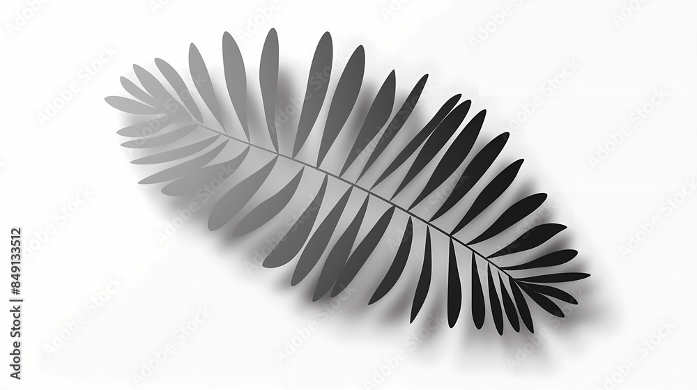 Realistic transparent shadow from a leaf of a palm tree on the white background. Tropical leaves shadow. Mockup with palm leaves shadow. Realistic transparent shadow from a leaf of a palm tree on the white background. Tropical leaves shadow. Mockup with palm leaves shadow.