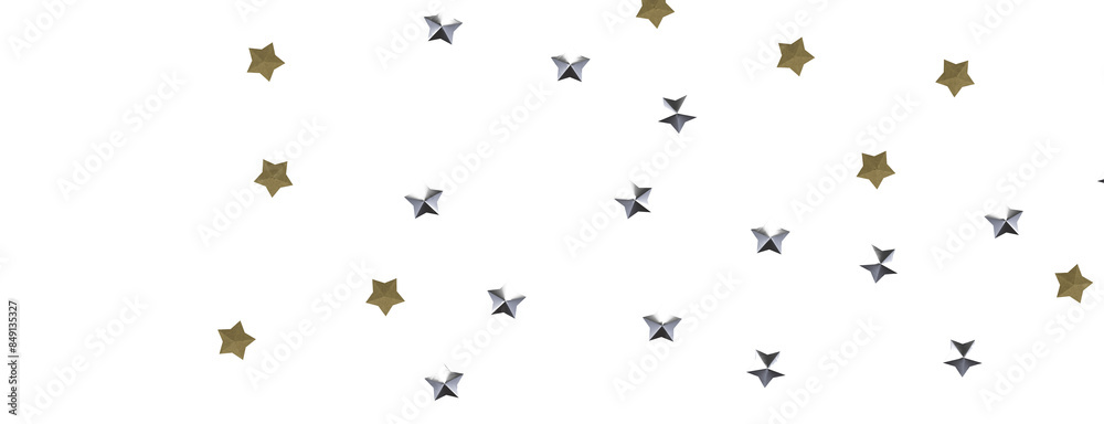 Stars - Holiday golden decoration, glitter frame isolated - Stars - Holiday golden decoration, glitter frame isolated -