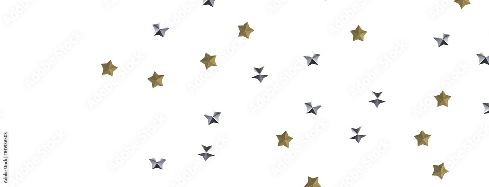 A Shower of Celestial Beauty: 3D Gold Stars Rain Illustration Bedazzles A Shower of Celestial Beauty: 3D Gold Stars Rain Illustration Bedazzles