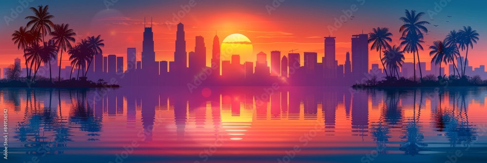 Abstract background illustration in the style of the 70s Abstract background illustration in the style of the 70s