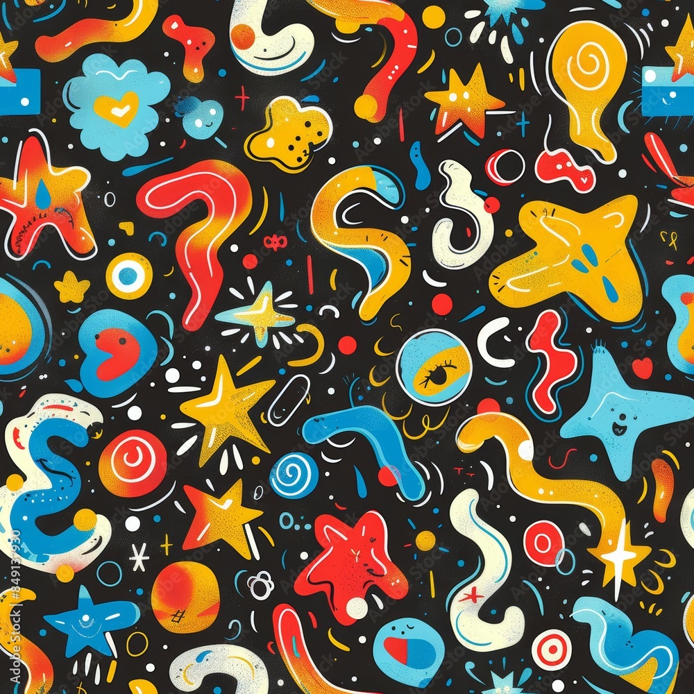 Naklejka premium Abstract background illustration in the style of the 70s