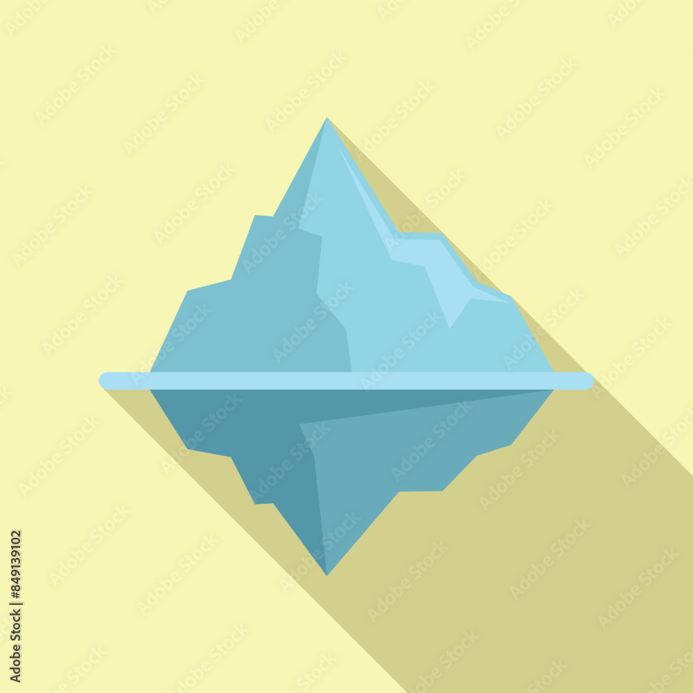 Iceberg floating, showing only the tip above water, representing hidden danger and risk Iceberg floating, showing only the tip above water, representing hidden danger and risk