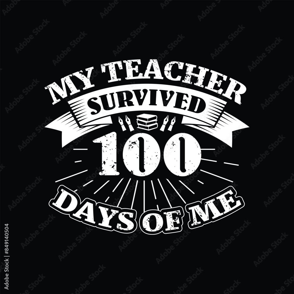 Fototapeta premium Teacher typographic t shirt design.