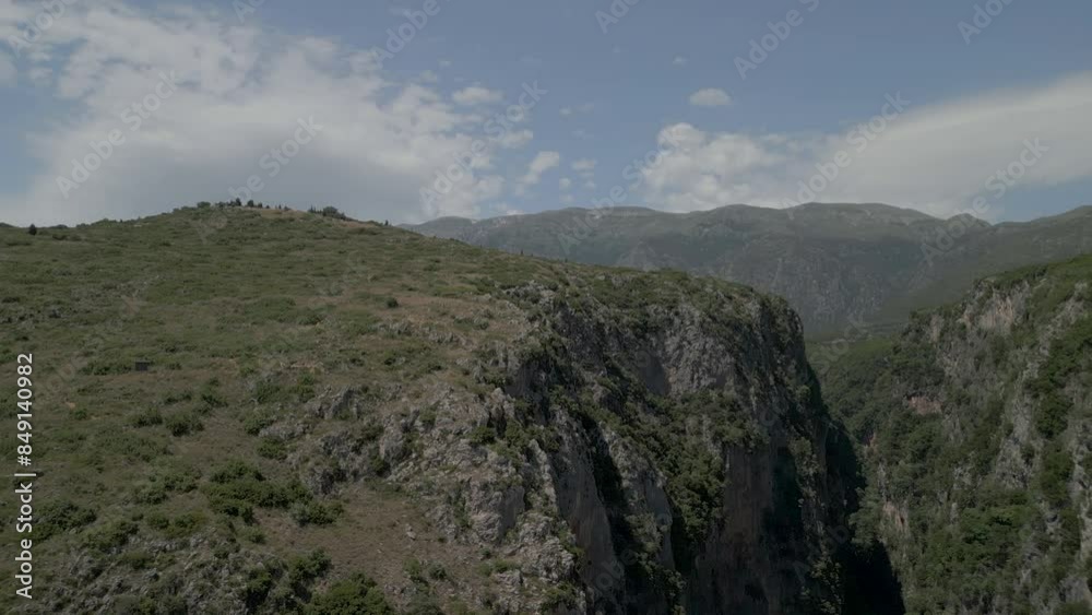 Aerial view of the Gjipe beach canyon between Dhermi and Himara on the Ionian Sea in southern Albania Aerial view of the Gjipe beach canyon between Dhermi and Himara on the Ionian Sea in southern Albania