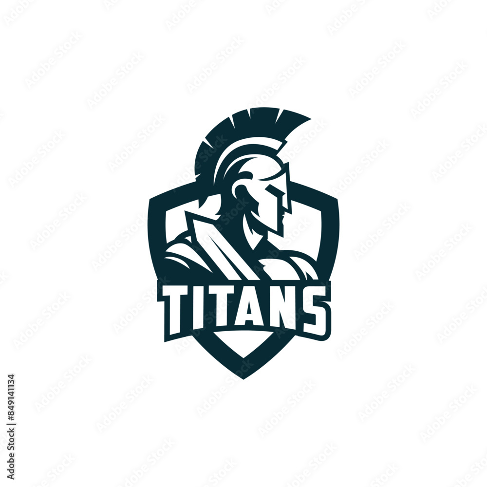 Greek Spartan Knight Warrior With Shield And Sword Logo Design Greek Spartan Knight Warrior With Shield And Sword Logo Design