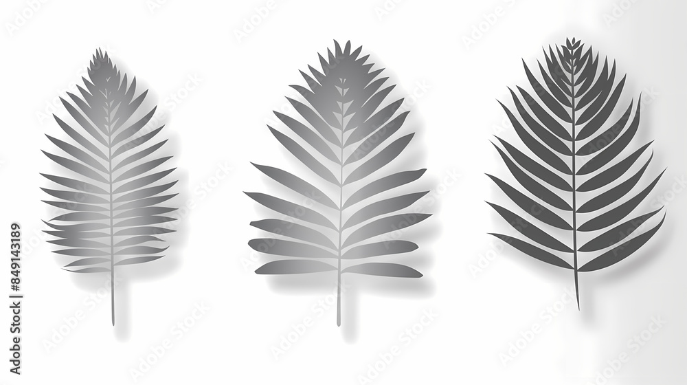 Realistic transparent shadow from a leaf of a palm tree on the white background. Tropical leaves shadow. Mockup with palm leaves shadow. Realistic transparent shadow from a leaf of a palm tree on the white background. Tropical leaves shadow. Mockup with palm leaves shadow.