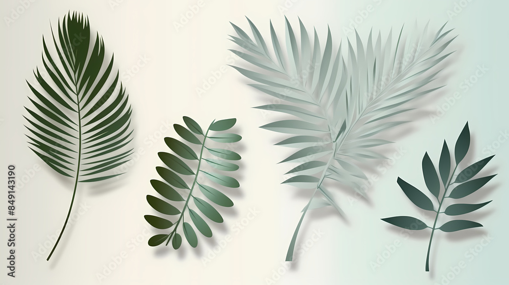 Realistic transparent shadow from a leaf of a palm tree on the white background. Tropical leaves shadow. Mockup with palm leaves shadow. Realistic transparent shadow from a leaf of a palm tree on the white background. Tropical leaves shadow. Mockup with palm leaves shadow.
