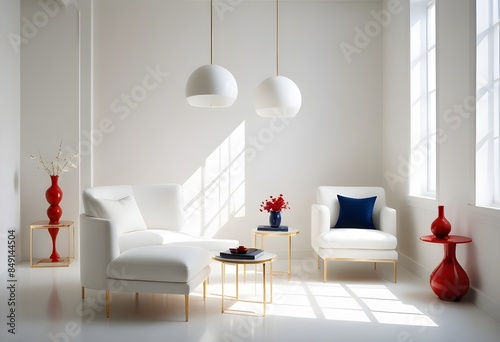 white and ginterior designold theme modern interior photo