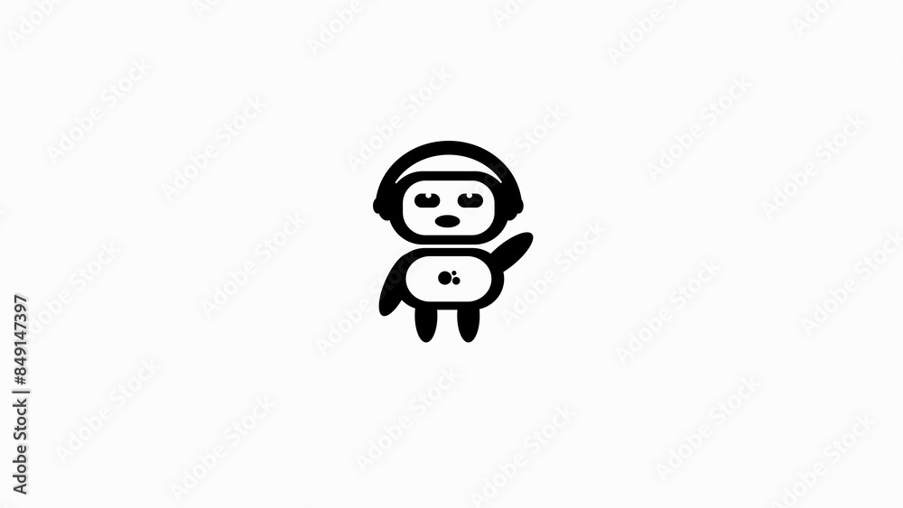 Chat boot icon illustration background, mobile chat boot icon, robot logo, Chat boot icon illustration background, mobile chat boot icon, robot logo,