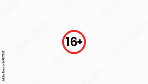 Free Download Age limit 16 logo icon illustration background, Under sixteen, 16 + logo icon, - GFXLoad