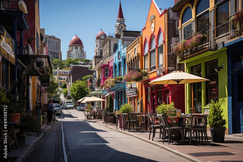 The Pearl District in San Antonio Urban Charm with shops, restaurants and culture., generative IA