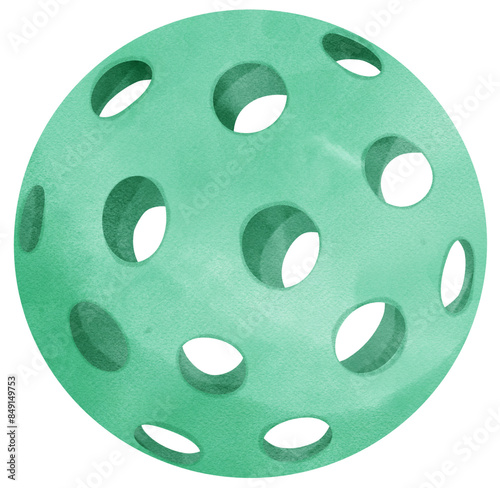 Retro Pickleball green ball preppy trendy watercolor