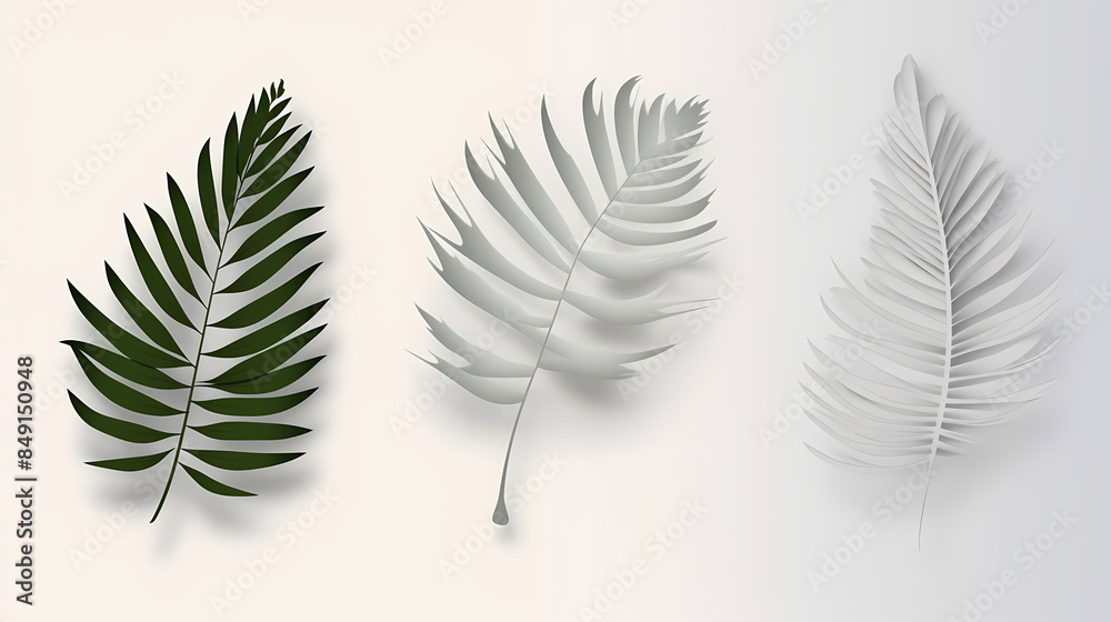 Realistic transparent shadow from a leaf of a palm tree on the white background. Tropical leaves shadow. Mockup with palm leaves shadow. Realistic transparent shadow from a leaf of a palm tree on the white background. Tropical leaves shadow. Mockup with palm leaves shadow.