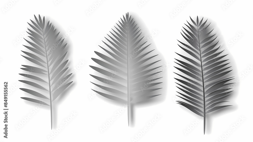 Realistic transparent shadow from a leaf of a palm tree on the white background. Tropical leaves shadow. Mockup with palm leaves shadow. Realistic transparent shadow from a leaf of a palm tree on the white background. Tropical leaves shadow. Mockup with palm leaves shadow.