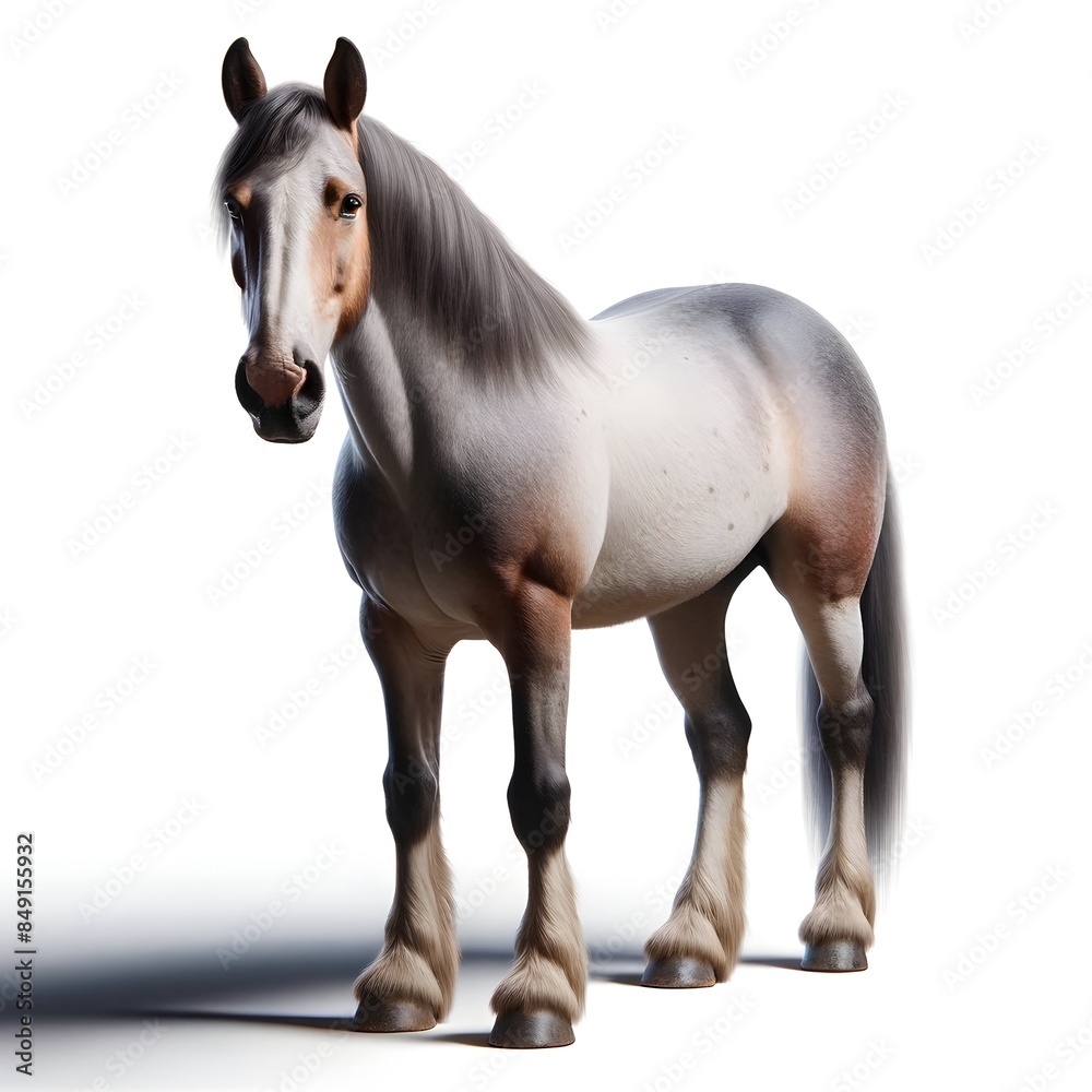 Obraz premium Realistic Illustration of a Majestic Horse