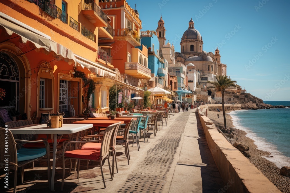 Baroque Cathedral in Cartagena, Colombia., generative IA