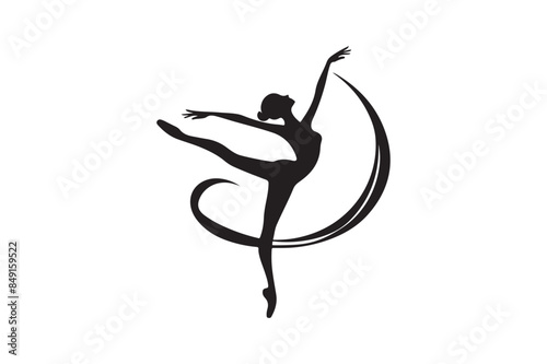 silhouette of gymnast