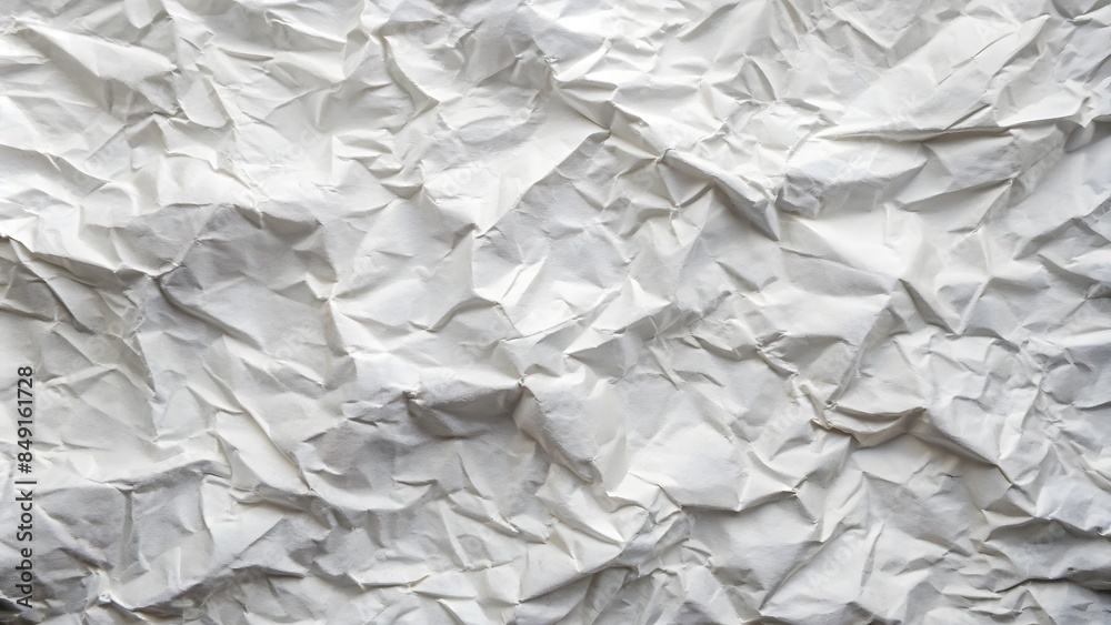 Fototapeta premium High Resolution Crumpled White Paper Texture Background