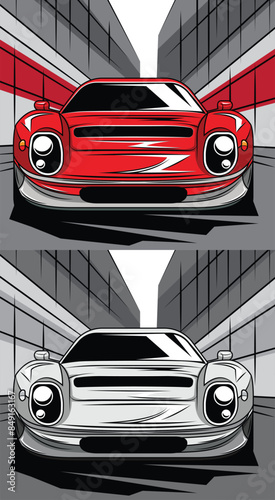 Classic Cool Red Sport Cars