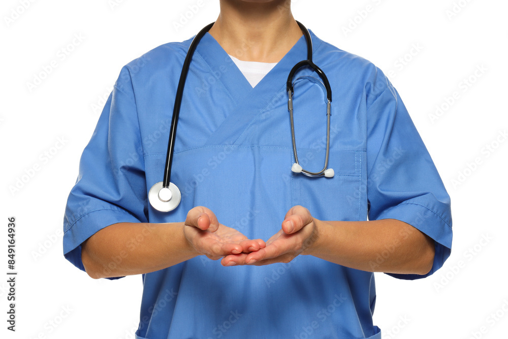 PNG,Doctor with a stethoscope, isolated on white background PNG,Doctor with a stethoscope, isolated on white background
