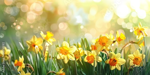 daffodils flowers background. © Александр Михайлюк