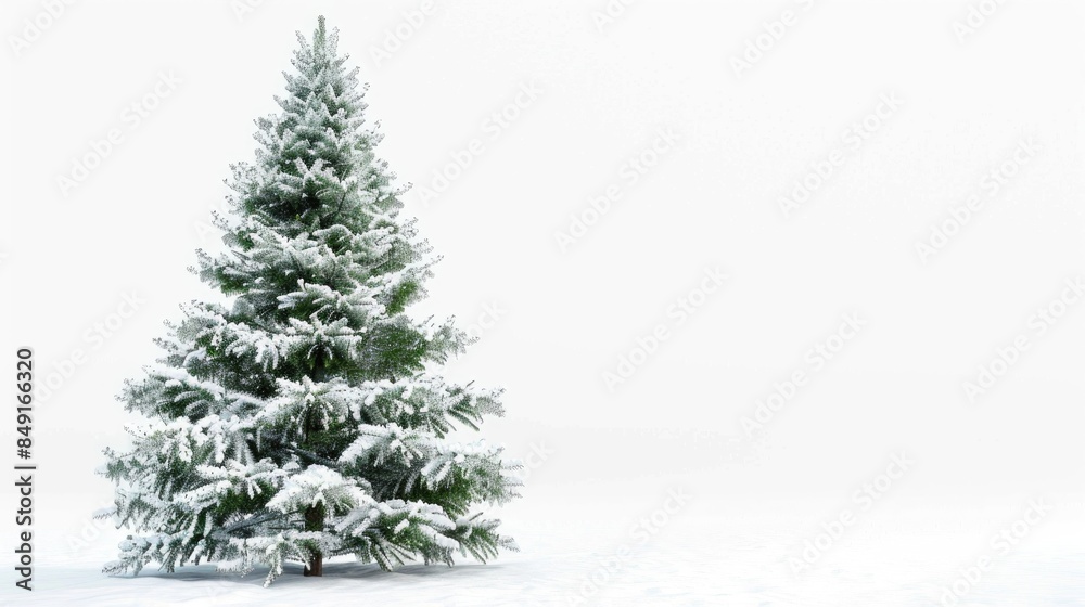 Isolated White Background Christmas Tree Isolated White Background Christmas Tree