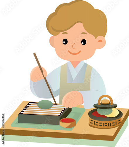 The confectioner in the kitchen is happy to prepare goodies