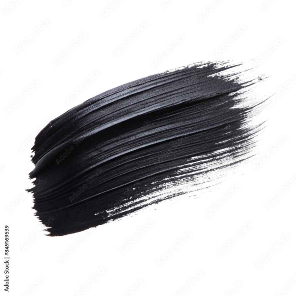 black paint stroke isolated on transparent background. black paint stroke isolated on transparent background.